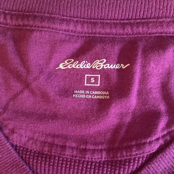 Eddie Bauer waffle knit Henley thermal - Picture 4 of 6